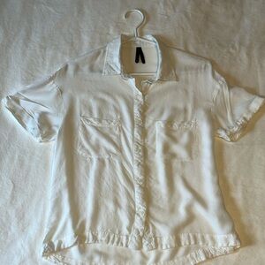 Gentle Fawn White Short Sleeve Button Down Shirt